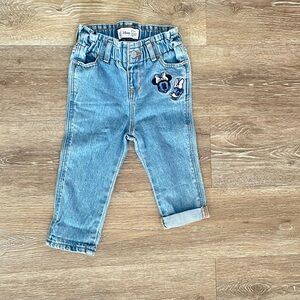 GAP Kids Blue Denim Jeans with Minnie Embroidery